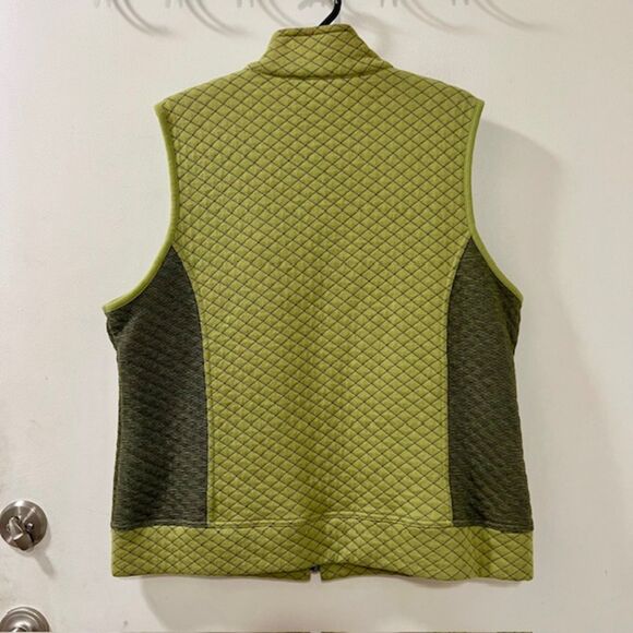 Blast Womens Green Mock Neck Full Zip Vest Jacket With Pockets Size XL - Picture 5 of 11